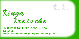kinga kreische business card